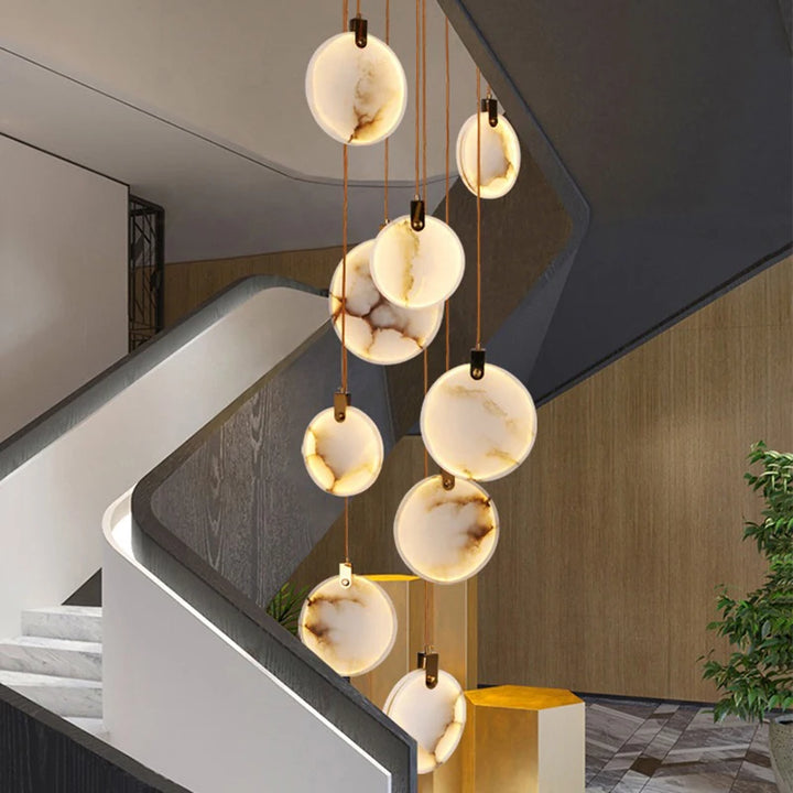 Lámparas colgantes LED modernas para decoración del hogar, lámparas colgantes para escaleras, lámparas colgantes para sala de estar, iluminación interior