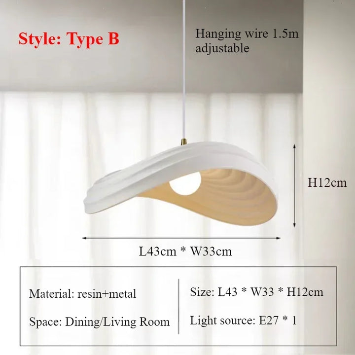 Lámparas colgantes nórdicas modernas de resina para decoración del hogar, lámparas colgantes de brillo para sala de estar, comedor, dormitorio, pasillo.