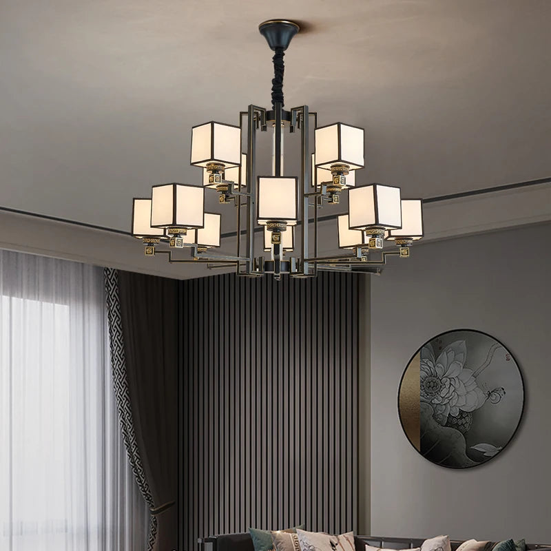 Lámpara de salón, lámpara de comedor, lámpara de dormitorio, lámparas de techo retro, candelabro, luz LED decorativa para el hogar.