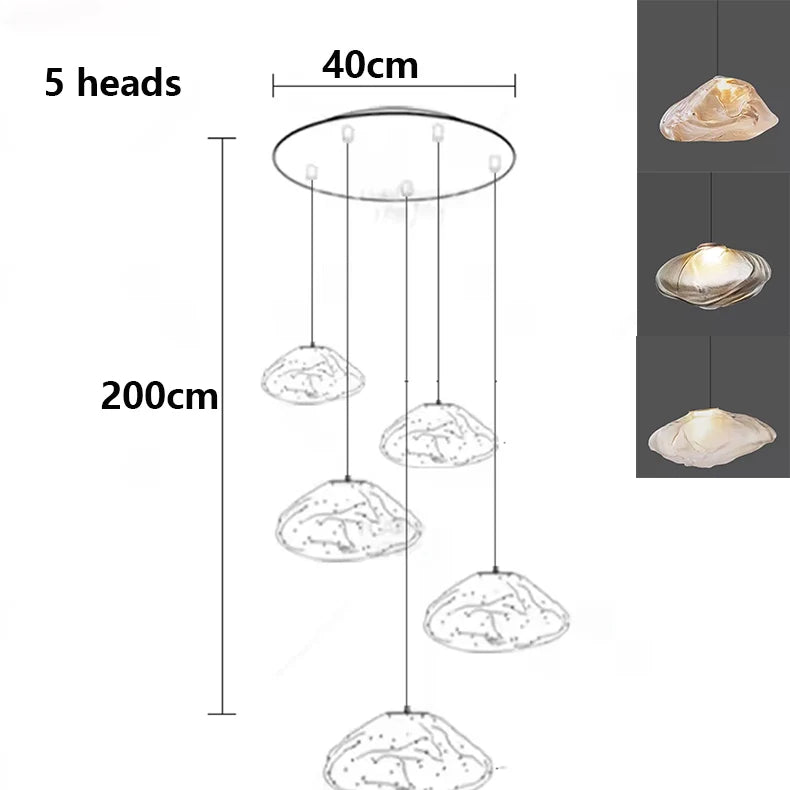 Lámparas de araña nórdicas para decoración del hogar, lámparas colgantes brillantes para comedor, lámparas colgantes para techo, luminarias para iluminación interior
