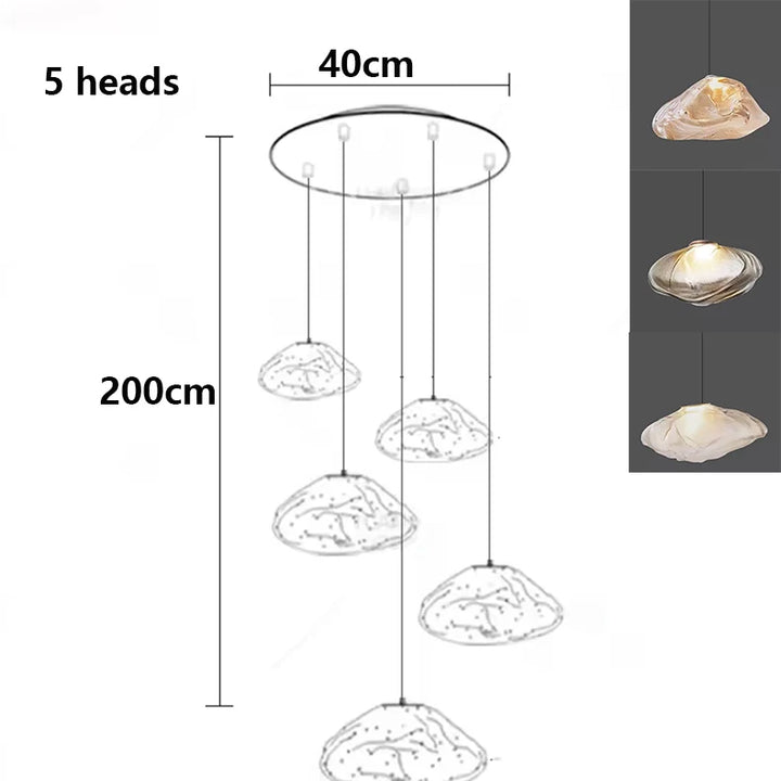 Lámparas de araña nórdicas para decoración del hogar, lámparas colgantes brillantes para comedor, lámparas colgantes para techo, luminarias para iluminación interior