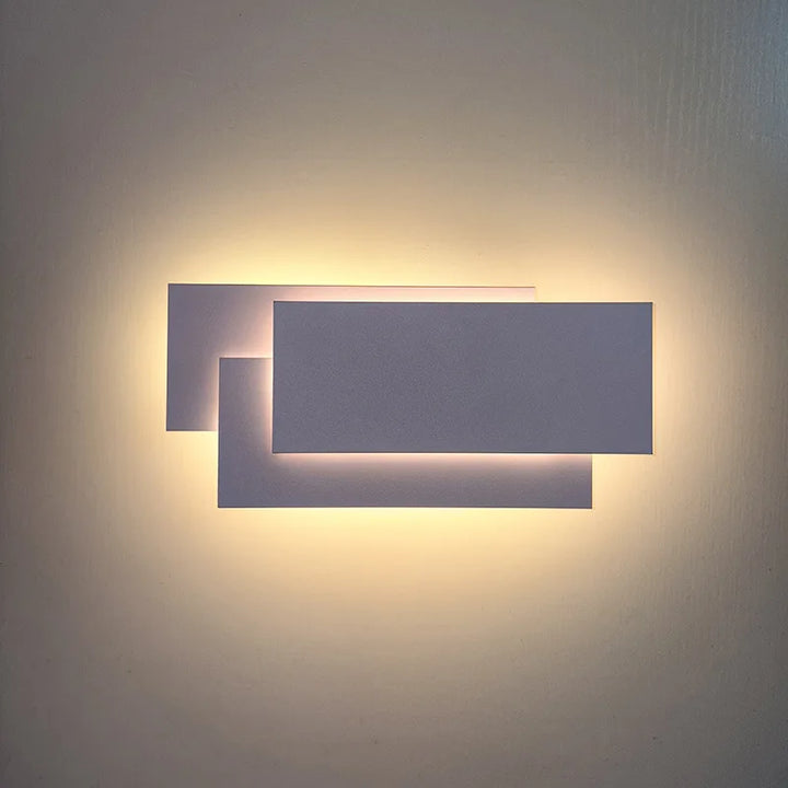Lámpara de pared LED apilada de tres capas, moderna iluminación de noche, creativas luces de pared LED rectangulares para sala de estar, pasillo, aplique