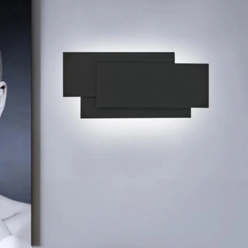 Lámpara de pared LED apilada de tres capas, moderna iluminación de noche, creativas luces de pared LED rectangulares para sala de estar, pasillo, aplique