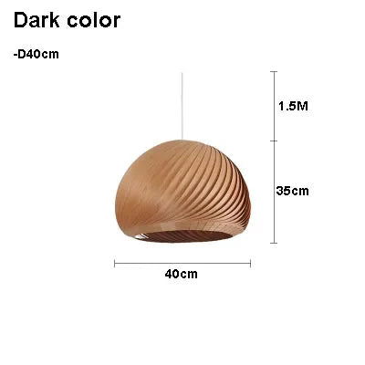 Lámpara colgante Vayehi de madera con forma de bola redonda nórdica, ideal para sala de estar, dormitorio y mesita de noche. Lámpara colgante de madera LED.