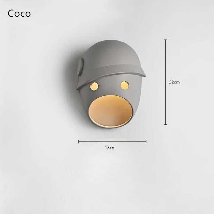 Lámpara de pared Moooi Joker, de diseño holandés, para dormitorio, mesita de noche, pasillo, fondo, escalera, máscara, decoración del hogar, iluminación LED de resina.