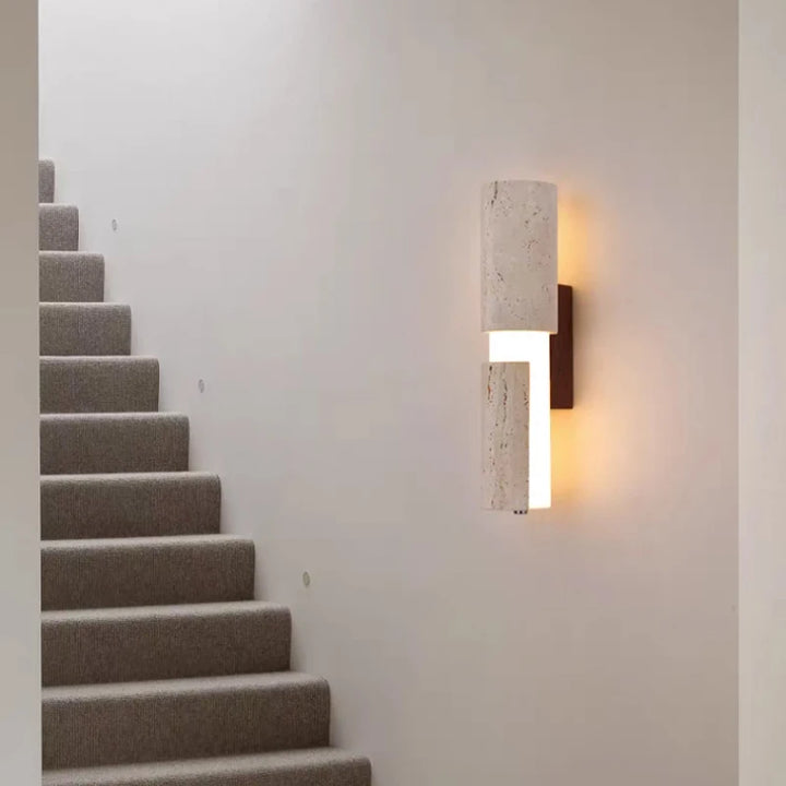 Lámpara de pared LED Atmosphere de piedra natural, acrílico blanco, control remoto, regulable, para interiores, vestíbulo, dormitorio, aplique, iluminación, nuevo estilo