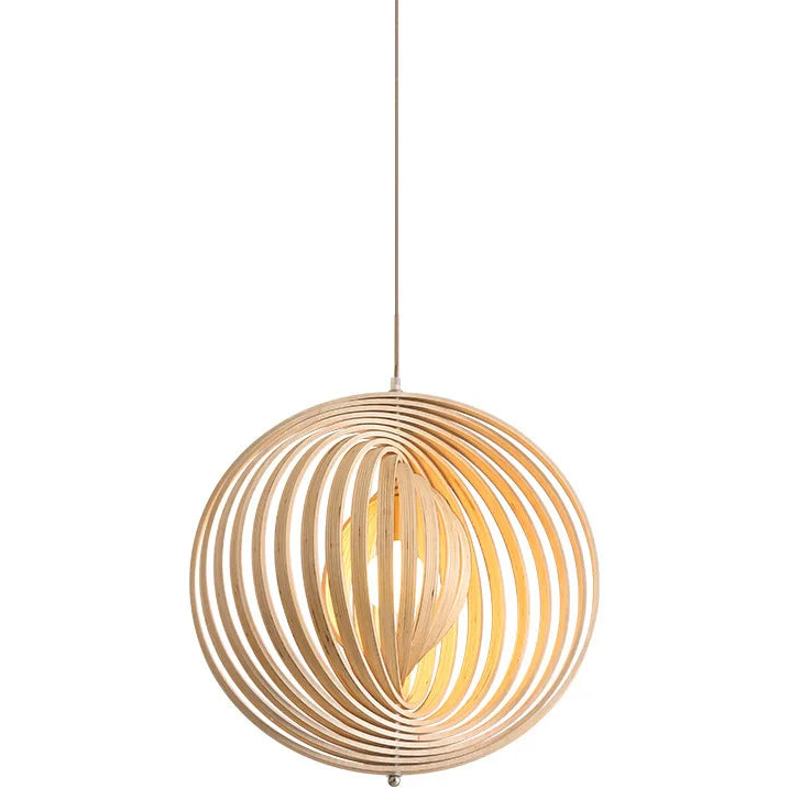 Lámparas colgantes LED circulares giratorias de madera Wabi-sabi para balcón, sala de estar, dormitorio, decoración del hogar, accesorio de iluminación.