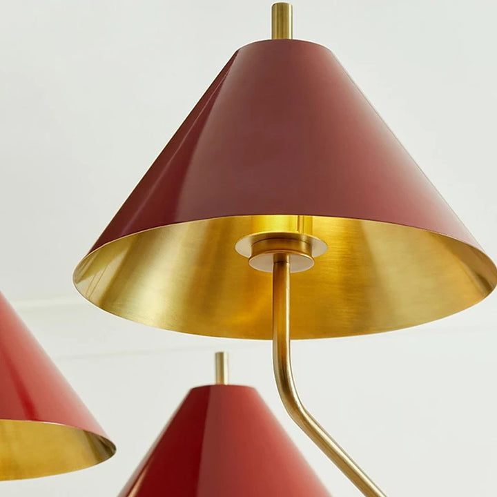 Lámpara de araña sencilla estilo retro americano con pantalla de metal, nueva lámpara colgante de diseño estilo cabaña para comedor, cocina o isla.