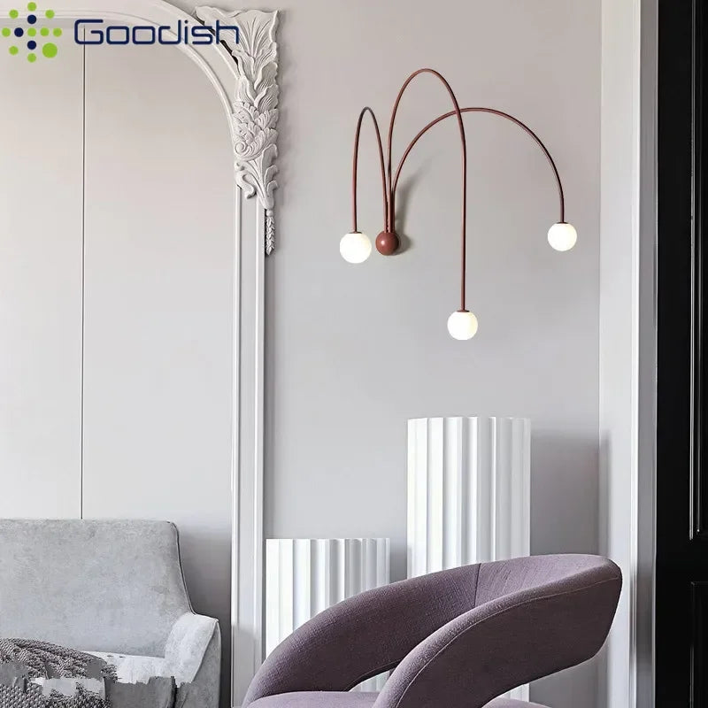Lámparas de pared LED con diseño minimalista italiano de garra de pulpo, lámparas artísticas novedosas para sala de estar, decoración del hogar, candelabros.
