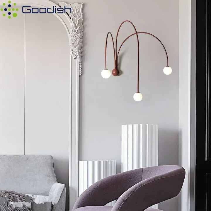 Lámparas de pared LED con diseño minimalista italiano de garra de pulpo, lámparas artísticas novedosas para sala de estar, decoración del hogar, candelabros.