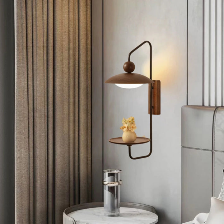 Lámpara de pared LED moderna y práctica de metal negro para sala de estar, dormitorio, aplique creativo, lámpara Art Deco