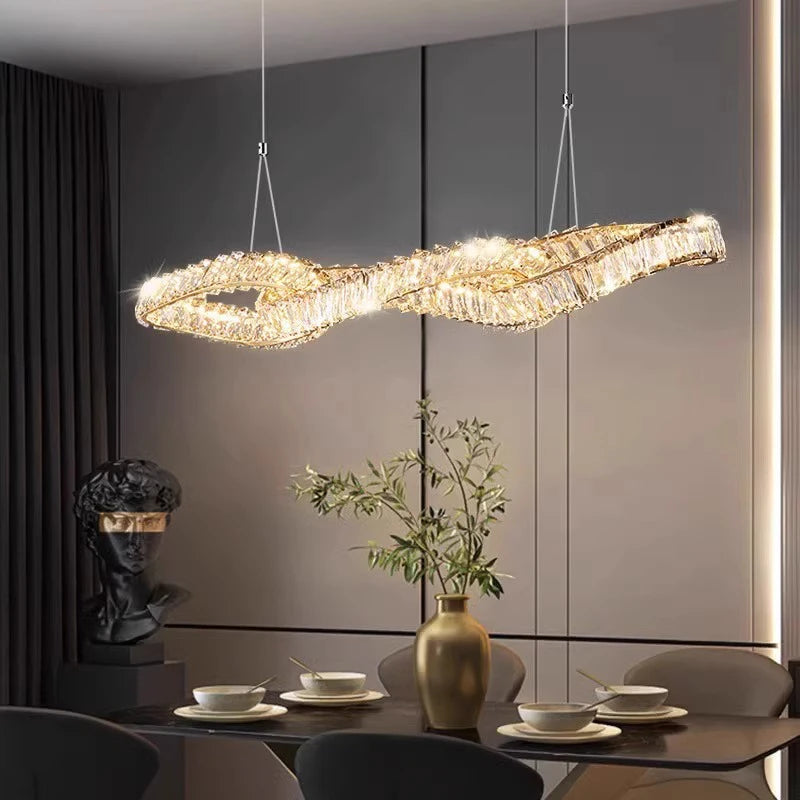 Decoración del hogar, lámparas colgantes, candelabros de cristal de lujo para sala de estar, lámparas colgantes para comedor, lámparas de techo, iluminación interior.
