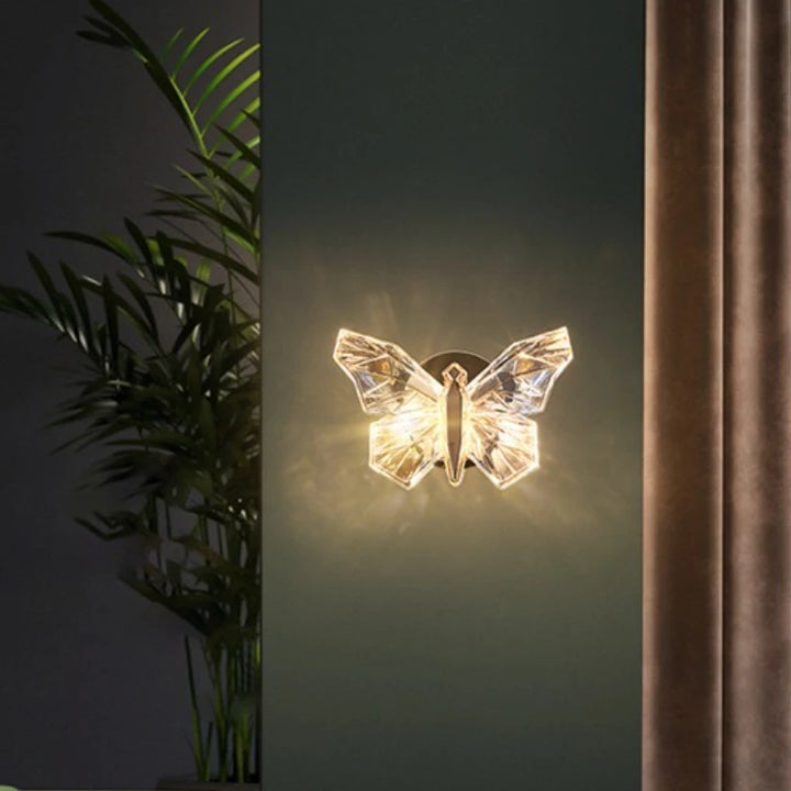 Lámpara de pared LED nórdica con forma de mariposa, iluminación interior, lámpara de pared para mesita de noche, lámpara colgante para sala de estar, pasillo, escaleras, decoración.
