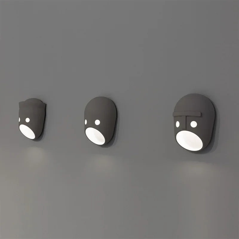 Lámpara de pared Moooi Joker, de diseño holandés, para dormitorio, mesita de noche, pasillo, fondo, escalera, máscara, decoración del hogar, iluminación LED de resina.