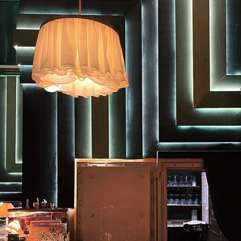 Lámparas colgantes de tela japonesa Wabi Sabi para comedor, estilo retro, para restaurante, cocina, dormitorio, decoración, E27