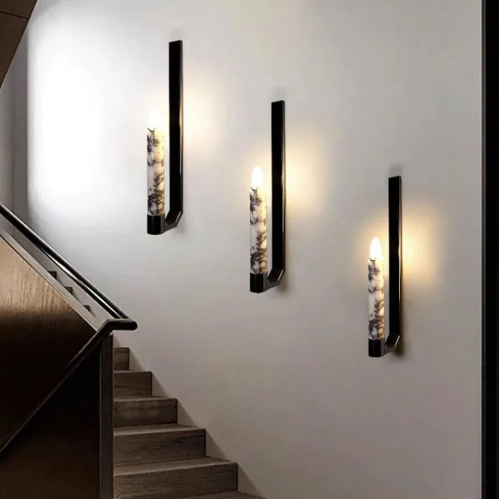 Lámpara de pared LED vintage de lujo de mármol español para dormitorio, villa, comedor, sala de estar, accesorios de iluminación.