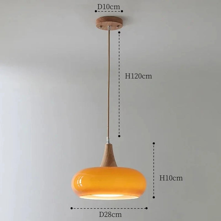 Lámparas colgantes retro japonesas, candelabro de cristal de madera de Corea, luces LED para sala de estar, cafetería, bar, decoración del hogar, luces de ambiente
