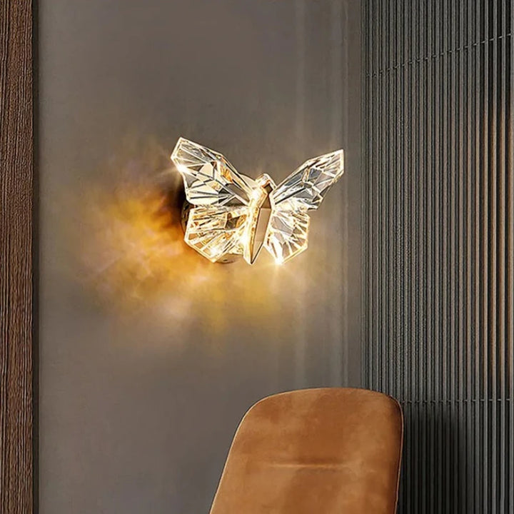 Lámpara de pared LED nórdica con forma de mariposa, iluminación interior, lámpara de pared para mesita de noche, lámpara colgante para sala de estar, pasillo, escaleras, decoración.