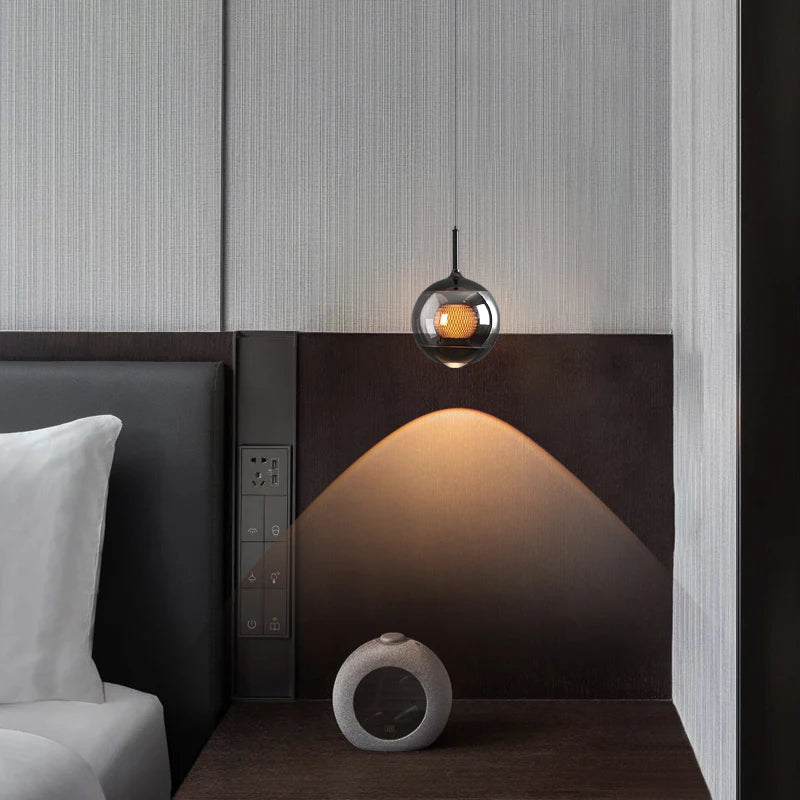 Lámparas colgantes de cristal modernas para dormitorio, lámpara de noche, iluminación para sala de estar, comedor, pasillo, decoración del hogar, lámpara colgante para mesita de noche.