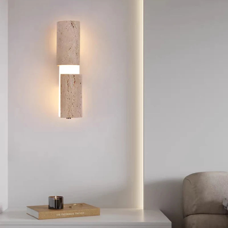 Lámpara de pared LED Atmosphere de piedra natural, acrílico blanco, control remoto, regulable, para interiores, vestíbulo, dormitorio, aplique, iluminación, nuevo estilo