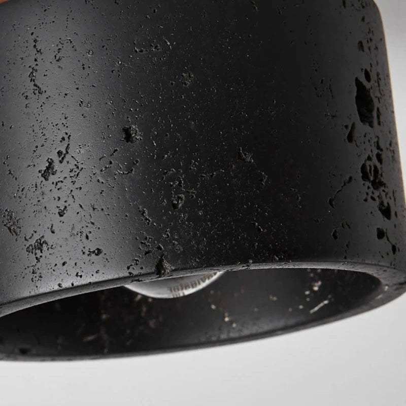 Nueva lámpara de techo decorativa nórdica Wabi Sabi para pasillo, balcón, sala de estar japonesa, dormitorio, lámpara de pared LED negra, lámpara de techo