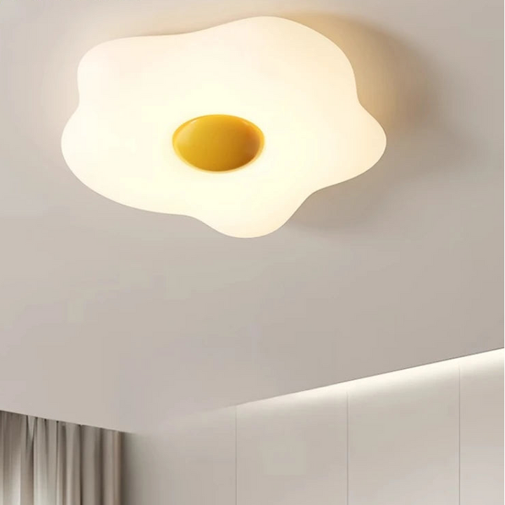 Lámparas de techo nórdicas modernas con forma de huevo, LED minimalistas, color crema, para decoración del hogar, para estudio, cocina, salón, comedor, dormitorio infantil.