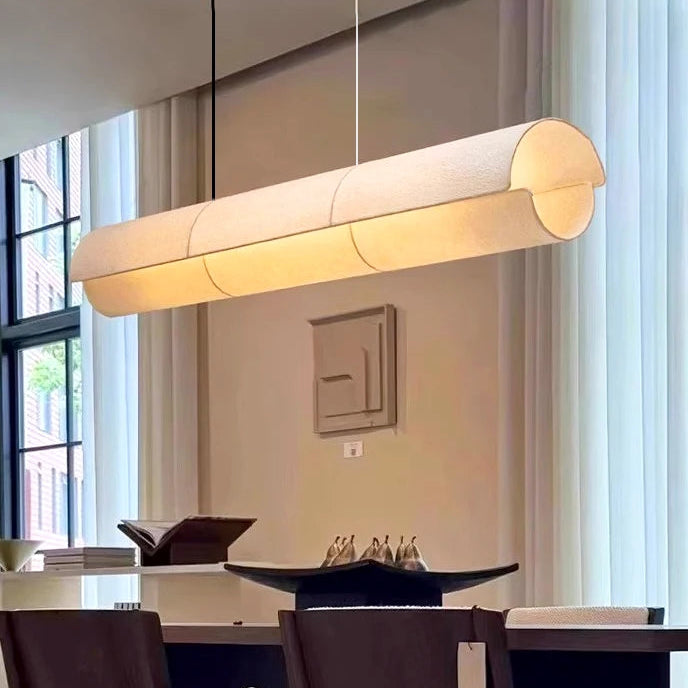 Lámpara colgante LED minimalista nórdica, moderna, para sala de estar, decoración del hogar, larga, para oficina, bar, comedor.