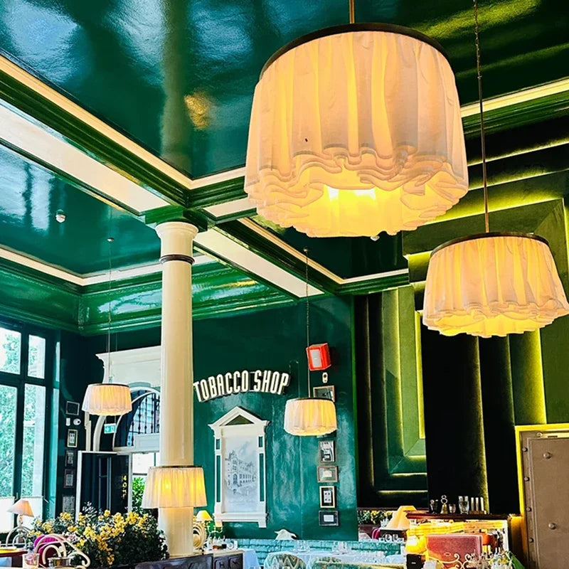 Lámparas colgantes de tela japonesa Wabi Sabi para comedor, estilo retro, para restaurante, cocina, dormitorio, decoración, E27