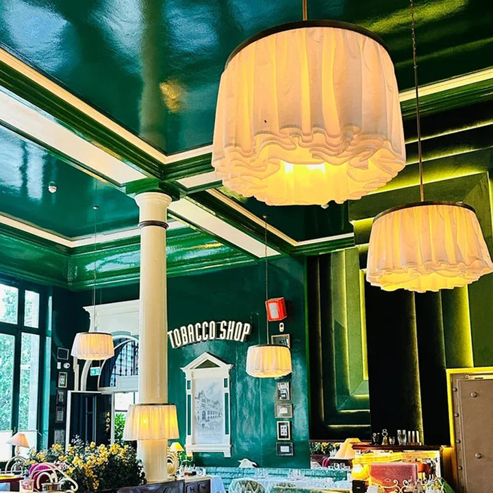 Lámparas colgantes de tela japonesa Wabi Sabi para comedor, estilo retro, para restaurante, cocina, dormitorio, decoración, E27