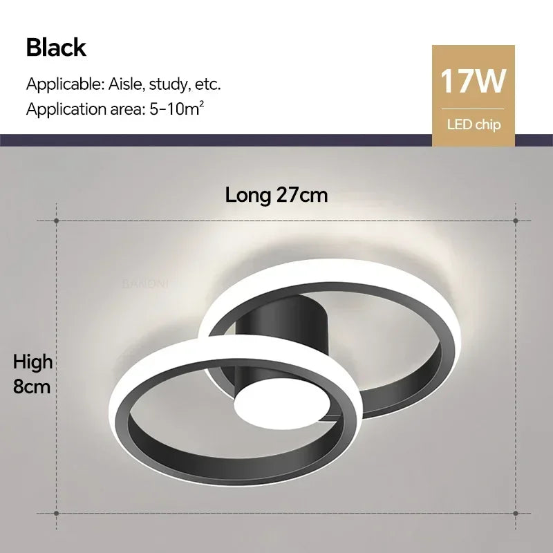 Lámparas de techo LED modernas para pasillo, sala de estar, balcón, dormitorio, decoración del hogar, iluminación interior