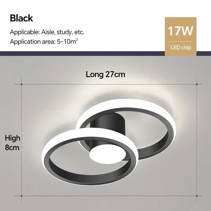 Lámparas de techo LED modernas para pasillo, sala de estar, balcón, dormitorio, decoración del hogar, iluminación interior
