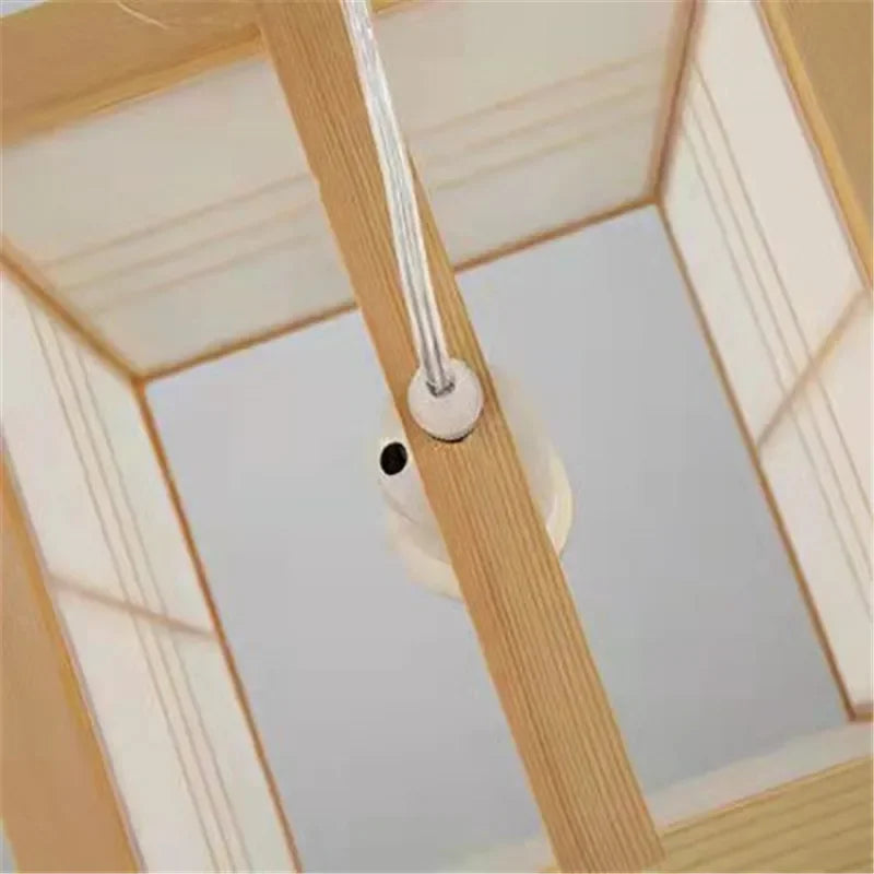 Lámparas colgantes de madera estilo japonés para pasillo, balcón, comedor, cocina, casa de familia, lámpara colgante de techo, decoración artística E27, envío directo
