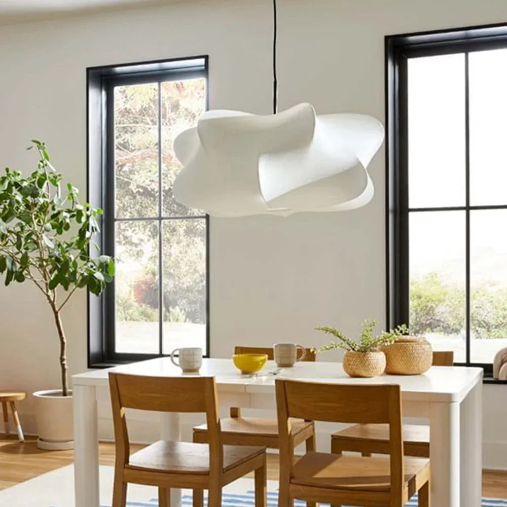 Lámpara colgante Cirrus, de seda, con formas especiales, diseño creativo, Wabi Sabi, ideal para sala de estar, comedor, oficina, escritorio.