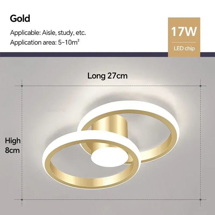 Lámparas de techo LED modernas para pasillo, sala de estar, balcón, dormitorio, decoración del hogar, iluminación interior