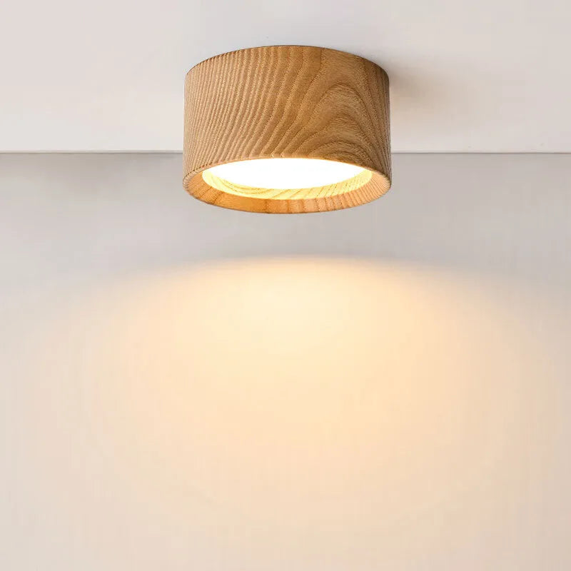 Lámpara de techo de madera GX53 de 220 V para decoración de interiores, iluminación de sala de estar, pasillo, luces LED empotradas para dormitorio de calle.