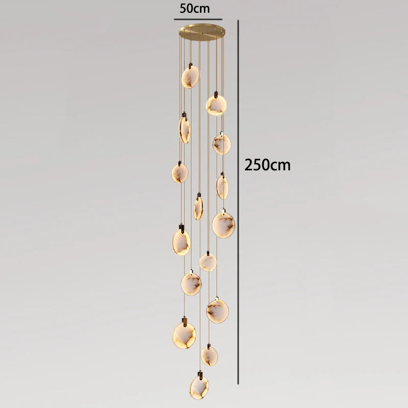 Lámparas colgantes LED modernas para decoración del hogar, lámparas colgantes para escaleras, lámparas colgantes para sala de estar, iluminación interior