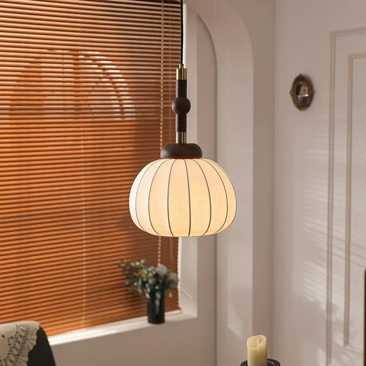 Lámpara colgante de seda estilo japonés moderno SANDYHA, elegante lámpara colgante para dormitorio, sala de estar, comedor, ambiente de hogar