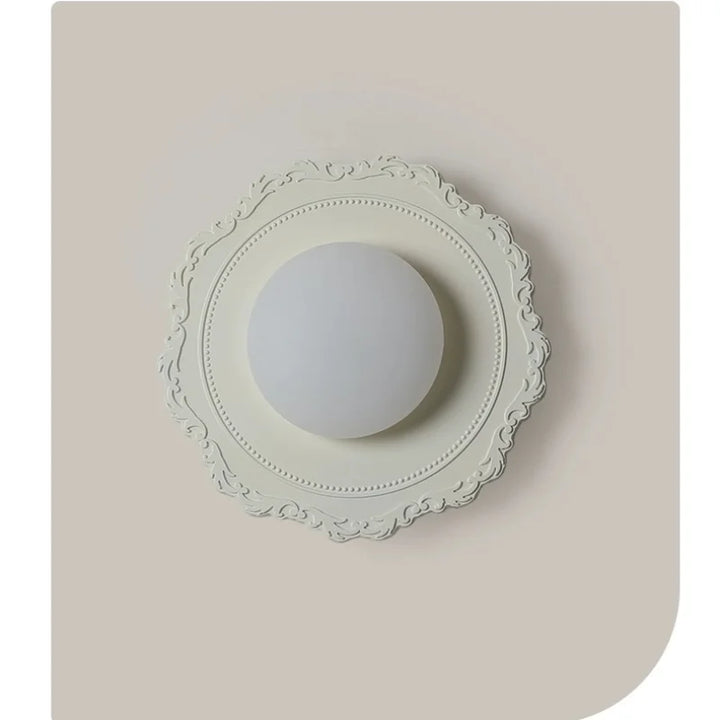 Lámpara de pared francesa color crema para sala de estar, pasillo, entrada, balcón, dormitorio infantil, lámpara de pared de noche, estilo coreano.