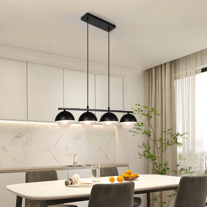 Lámpara colgante para mesa de comedor, de cristal negro, moderna, Max (sin bombilla).