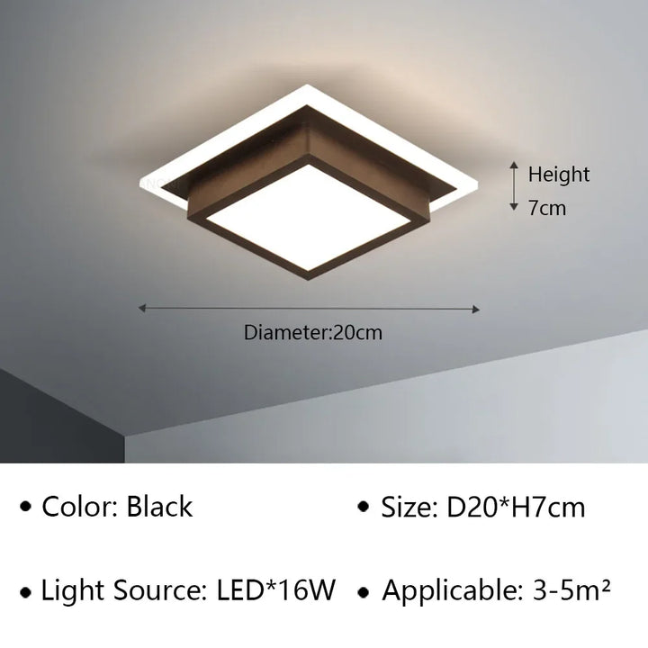 Lámpara de techo LED moderna para sala de estar, pasillo, guardarropa, dormitorio, lámpara de techo, decoración del hogar, accesorio de iluminación interior