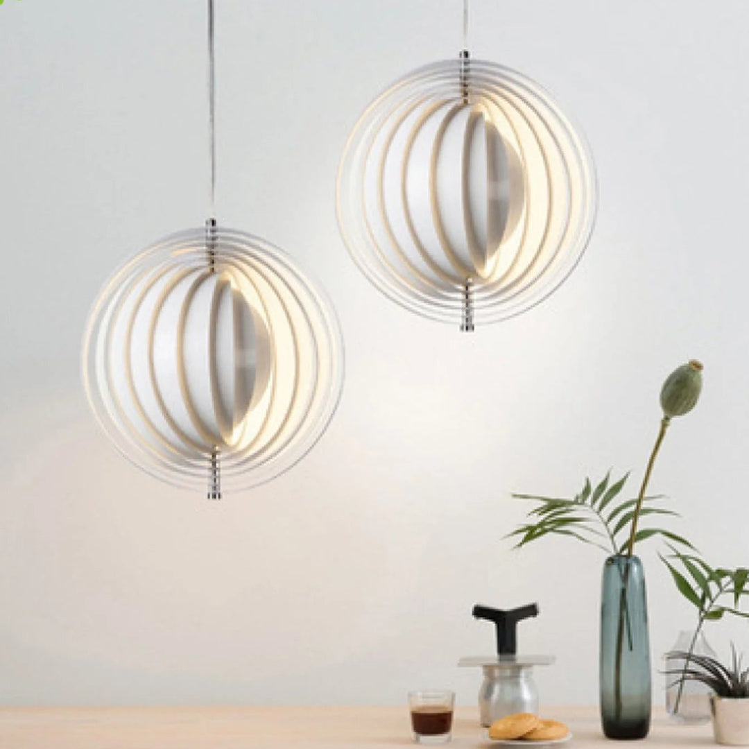 Lámparas colgantes LED circulares giratorias de madera Wabi-sabi para balcón, sala de estar, dormitorio, decoración del hogar, accesorio de iluminación.