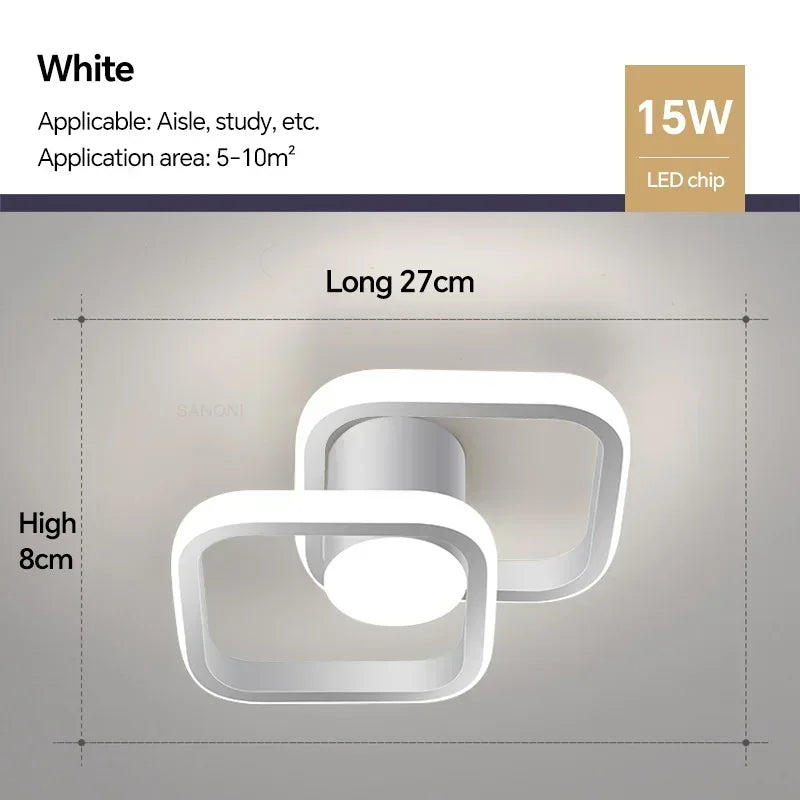 Lámparas de techo LED modernas para pasillo, sala de estar, balcón, dormitorio, decoración del hogar, iluminación interior