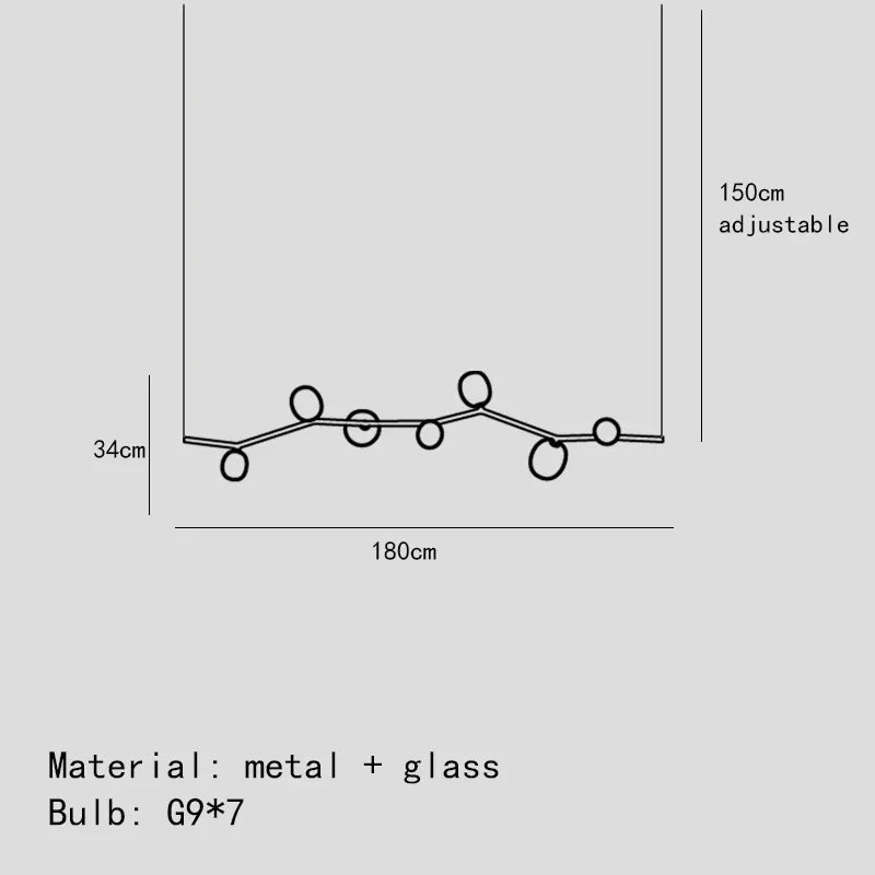 Lámpara colgante de hiedra posmoderna, estilo villa, dúplex, rama, hotel, internet, celebridad, casa de familia, salón de té, lámpara colgante