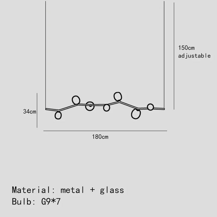 Lámpara colgante de hiedra posmoderna, estilo villa, dúplex, rama, hotel, internet, celebridad, casa de familia, salón de té, lámpara colgante