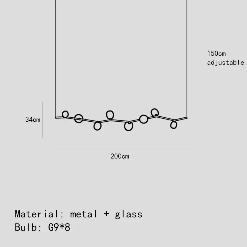 Lámpara colgante de hiedra posmoderna, estilo villa, dúplex, rama, hotel, internet, celebridad, casa de familia, salón de té, lámpara colgante
