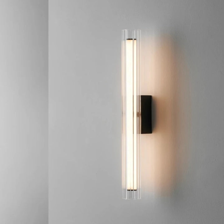 Lámpara de pared minimalista moderna para sala de estar, dormitorio, mesita de noche, hotel, diseño nórdico creativo, apliques largos de cristal, luz de pared, decoración del hogar