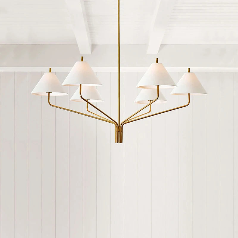 Lámpara de araña sencilla estilo retro americano con pantalla de metal, nueva lámpara colgante de diseño estilo cabaña para comedor, cocina o isla.