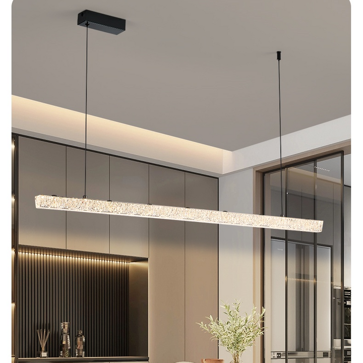 Lámpara de araña minimalista moderna para restaurante, creativa, con textura de grietas de hielo, para mesa de isla, comedor, luces colgantes, iluminación decorativa