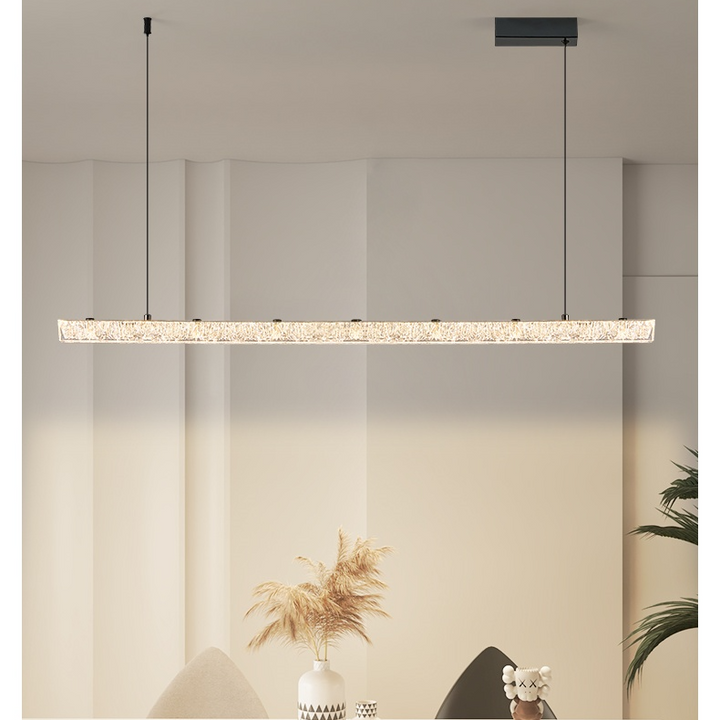 Lámpara de araña minimalista moderna para restaurante, creativa, con textura de grietas de hielo, para mesa de isla, comedor, luces colgantes, iluminación decorativa