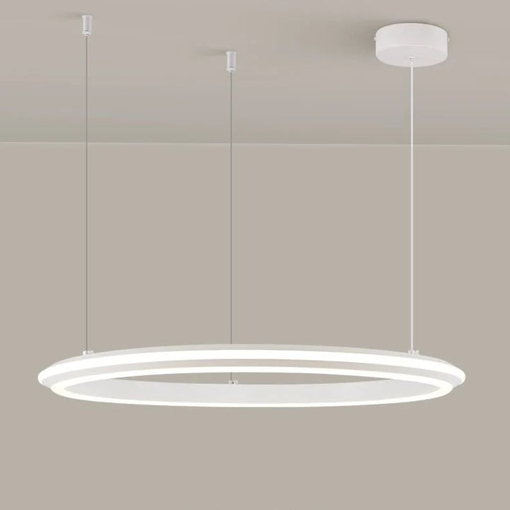 Lámpara de araña moderna y sencilla para sala de estar, con anillo LED, para dormitorio principal, bar, isla, mesa, restaurante, luces colgantes para cocina